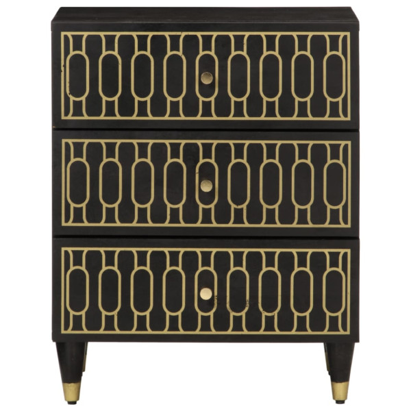 Mesita de noche madera maciza de mango 50x33x60 cm M 3