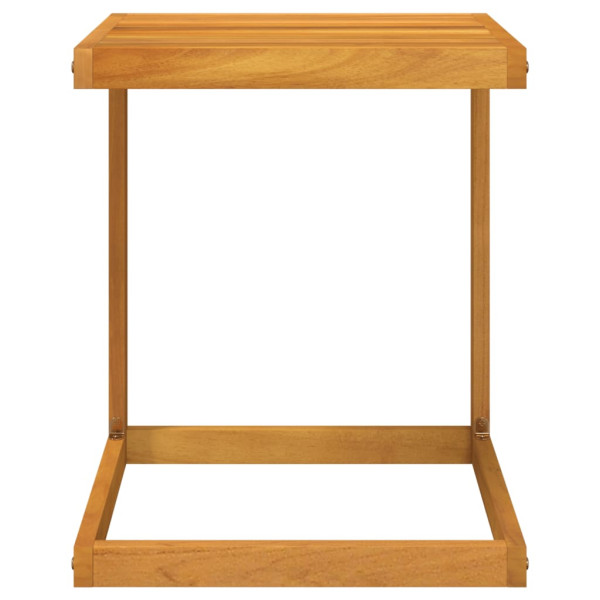 Mesa en forma de C madera maciza de acacia 42x40x50 cm M 4