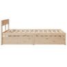 Estructura de cama con cojines madera maciza de pino 140x190 cm 5