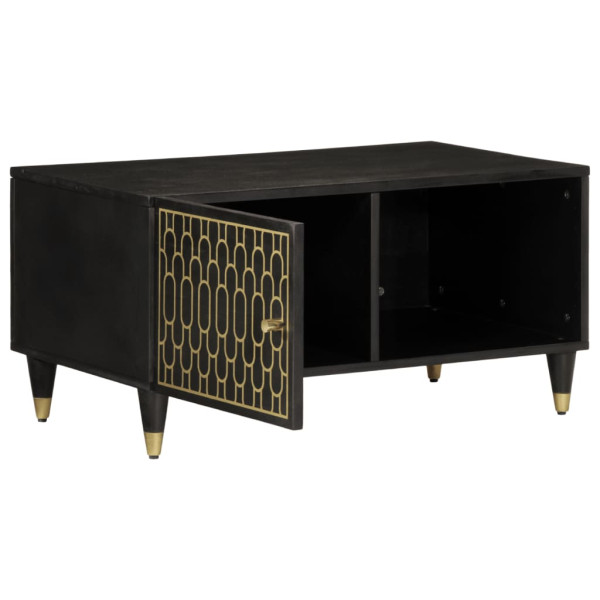 Mesa de centro de madera maciza de mango 80x50x40 cm M 2