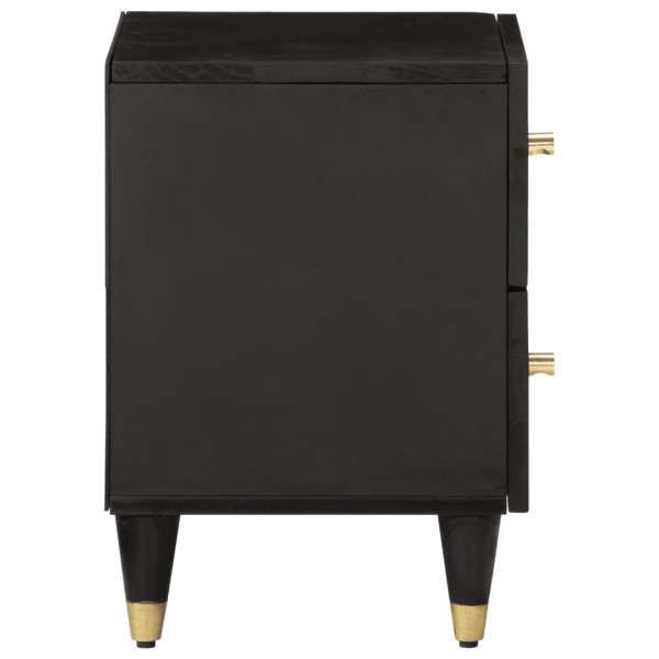 Mesita de noche de madera maciza de mango 40x33x46 cm M 4