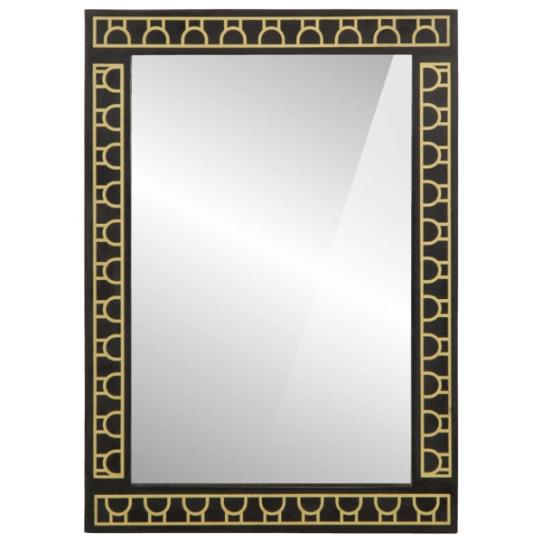 Espejo de baño madera maciza de acacia y vidrio 50x70x2.5 cm M 2