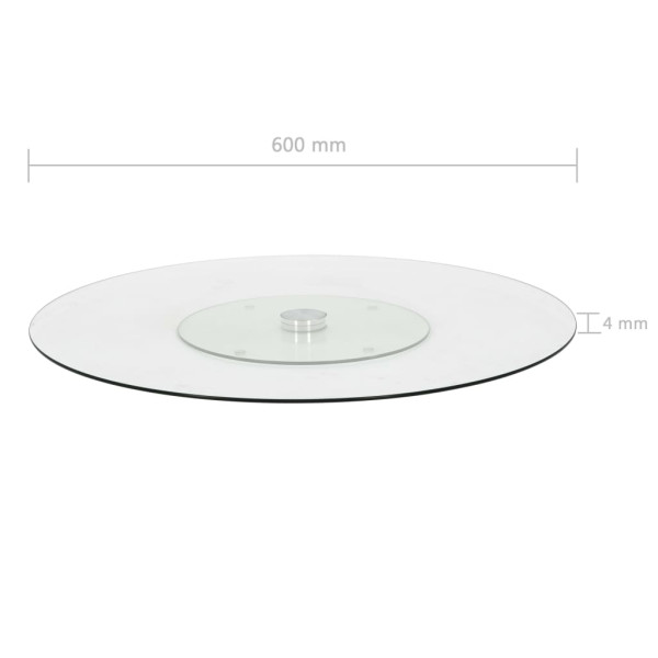 Plato giratorio para servir vidrio templado transparente 60 cm M 5