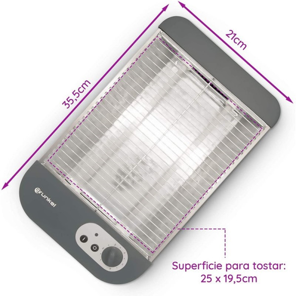 Tostador grunkel tsp-g2/ 600w/ blanco M 3