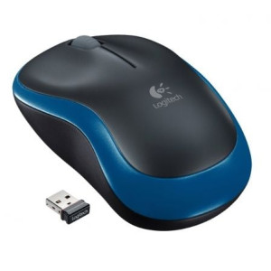 Ratón inalámbrico logitech m185 negro y azul - 910-002236 H
