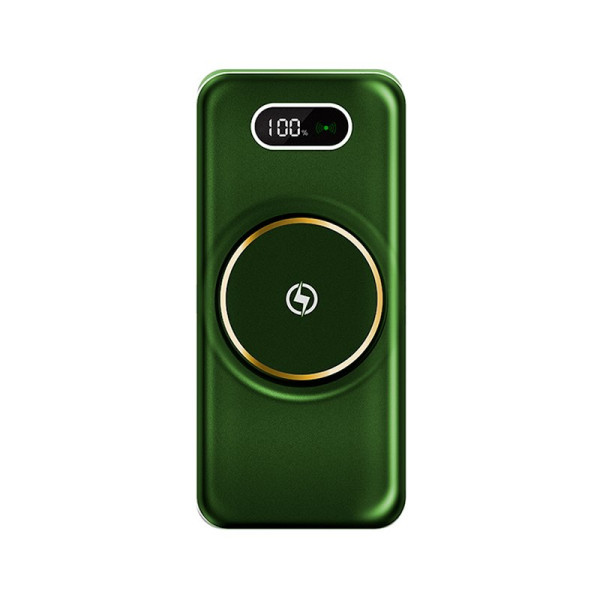 Bateria externa Universal Power Bank 10,000 mAh + Qi Wireless Charge (4 conexões) Verde M 3
