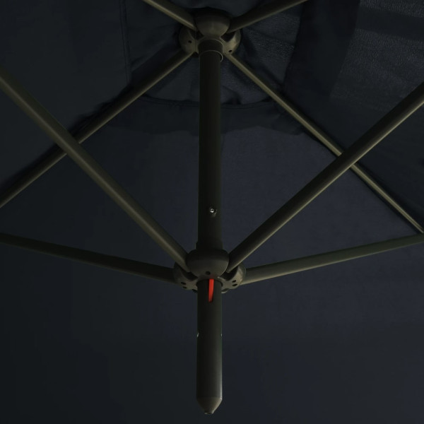 Sombrilla doble con poste de acero gris antracita 600x300 cm M 5