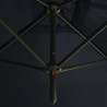 Sombrilla doble con poste de acero gris antracita 600x300 cm 5