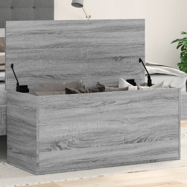 Caja de almacenaje madera ingeniería gris Sonoma 100x42x46 cm D