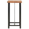 Mesa de bar 55x55x107 cm madeira de acácia maciça e ferro 3