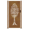 Puerta de jardín acero corten diseño árbol 105x205 cm 4