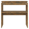 Mesa consola madera contrachapada roble ahumado 80x30x80 cm 3