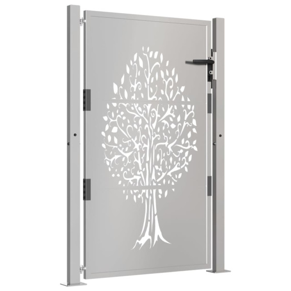 Puerta de jardín acero corten diseño árbol 105x130 cm M 3