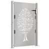 Puerta de jardín acero corten diseño árbol 105x130 cm 3