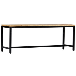 Banco de comedor madera maciza de mango en bruto 120 cm H