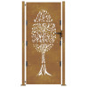 Portão de jardim 105x180 cm aço corten design árvore 4