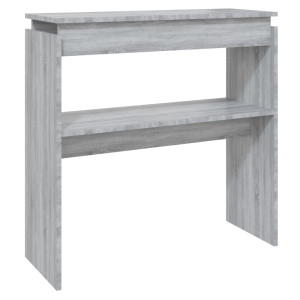 Mesa consola madera contrachapada gris Sonoma 80x30x80 cm H