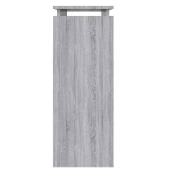 Mesa consola madera contrachapada gris Sonoma 80x30x80 cm M 4