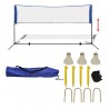 Conjunto rede de badminton com volantes 300 x 155 cm 2