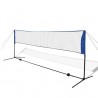 Conjunto rede de badminton com volantes 300 x 155 cm 3