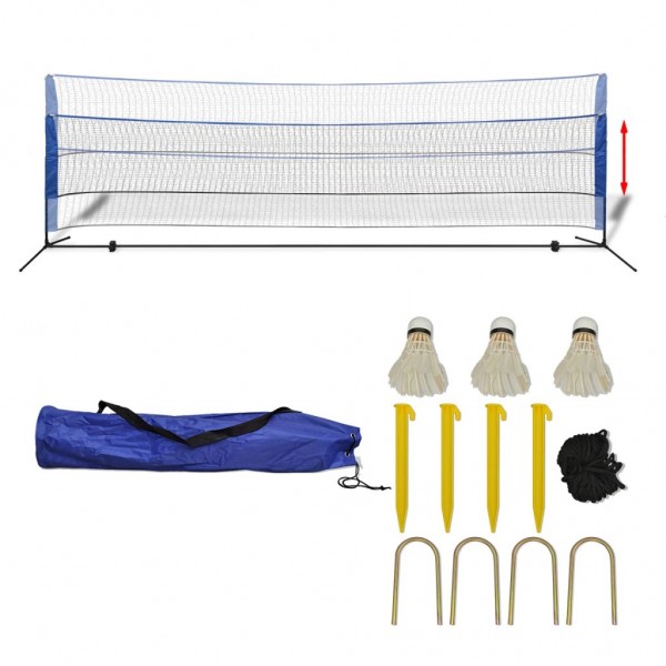 Conjunto rede de badminton com volantes 500 x 155 cm M 2