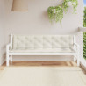 Almofadões banco jardim 2pcs 200x50x7cm mesclado tecido creme 3