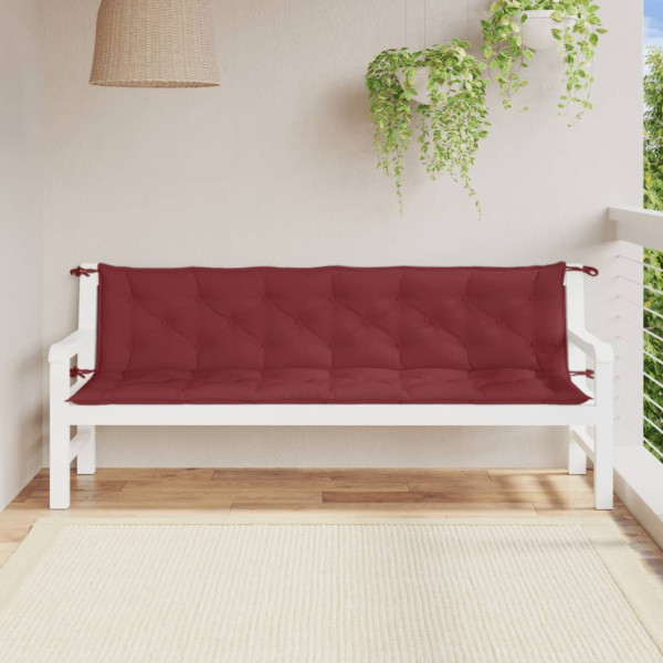 Almofadões banco jardim 2pcs 200x50x7cm mesclado tecido M 3