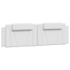 Cabecero de cama acolchado cuero sintético blanco 180 cm 2
