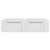 Cabecero de cama acolchado cuero sintético blanco 180 cm 5