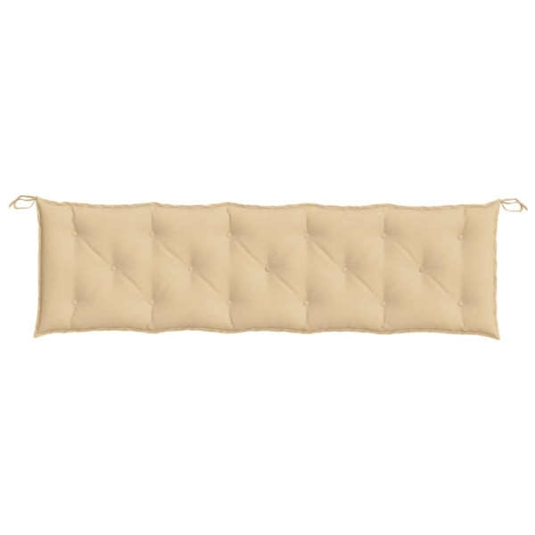 Cojín para banco de jardín tela beige melange 180x50x7 cm M 4