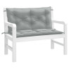 Cojines banco jardín 2 uds tela gris claro melange 100x50x7 cm 1