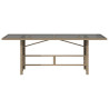 Mesa de jardín superficie de vidrio ratán PE beige 190x80x75 cm 4