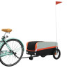 Remolque para bicicleta hierro negro y naranja 30 kg 3