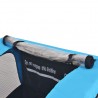Remolque de bicicleta para niños gris y azul 30 kg 3