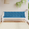 Almofadões banco jardim 2pcs 200x50x7cm mesclado tecido azul 3