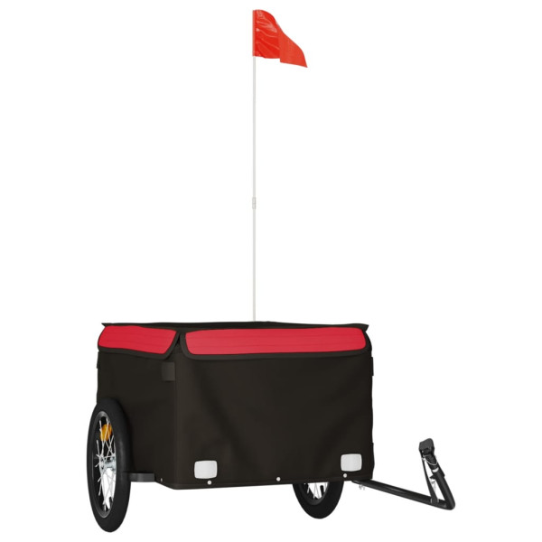 Reboque para bicicleta 45 kg ferro preto e vermelho M 2