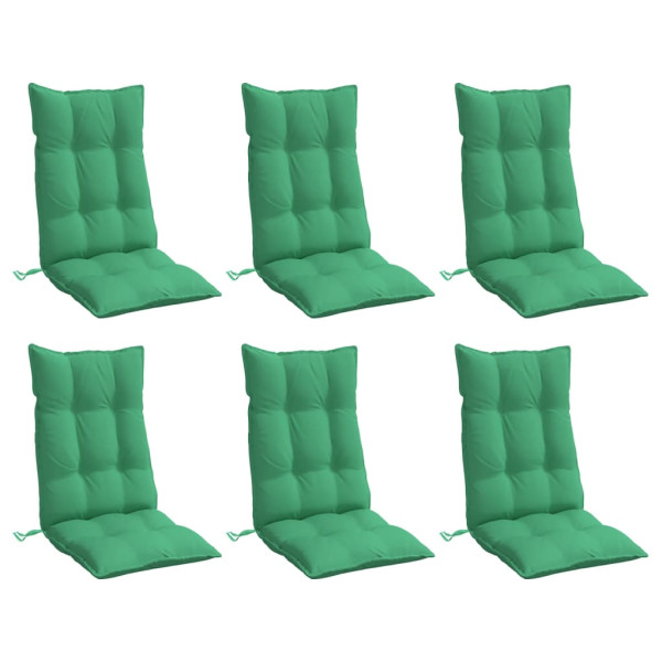 Cojines de silla con respaldo alto 6 uds tela Oxford verde M 3