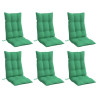 Cojines de silla con respaldo alto 6 uds tela Oxford verde 3