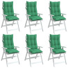 Cojines de silla con respaldo alto 6 uds tela Oxford verde 4