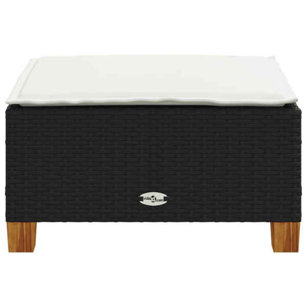 Banco de jardim com almofadão 63.5x56x32 cm vime PE preto M 5