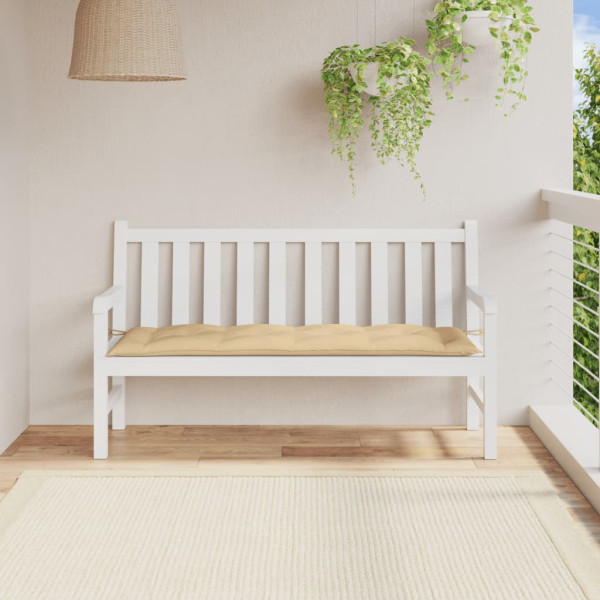 Cojín para banco de jardín tela beige melange 150x50x7 cm M 3