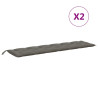 Almofadões banco jardim 2pcs 200x50x7cm mesclado tecido 4