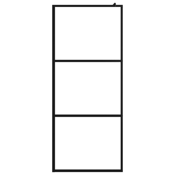Divisória chuveiro c/prateleira 90x195 vidro/alumínio ESG preto M 4