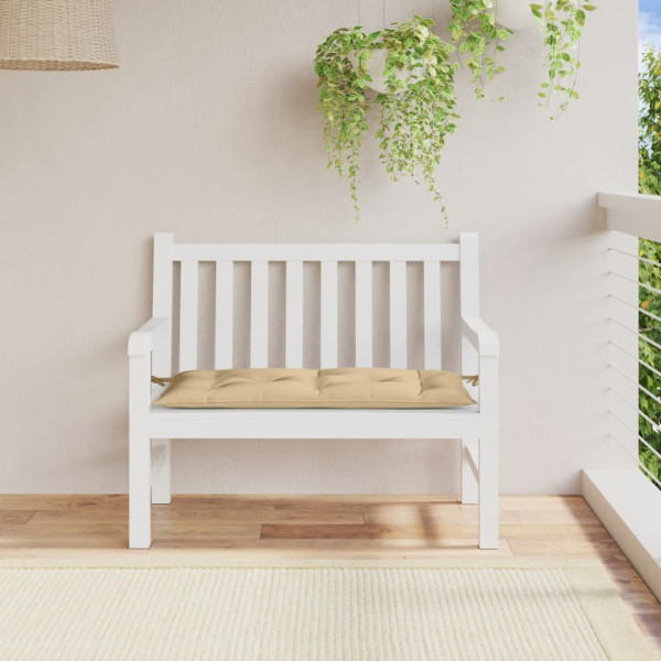 Cojín para banco de jardín tela beige melange 100x50x7 cm M 3