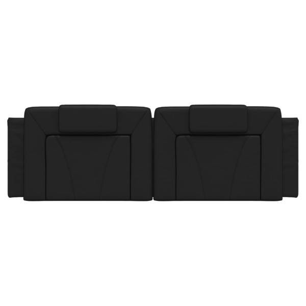 Almofadão de cabeceira 160 cm couro artificial preto M 5