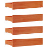 Gavetas para cama 4 pcs madeira de pinho maciça castanho mel 2