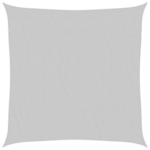 Para-sol estilo vela 4x4 m oxford 100% poliéster cinzento-claro H