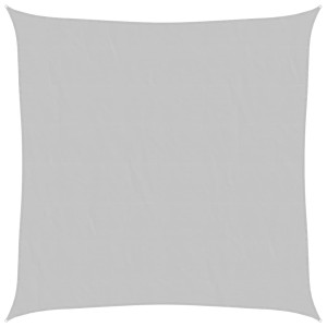 Para-sol estilo vela 3x3 m oxford 100% poliéster cinzento-claro H