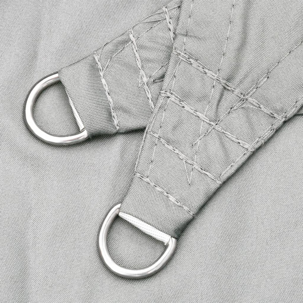 Toldo de vela poliéster oxford 100% gris claro 3x3x3 m M 5