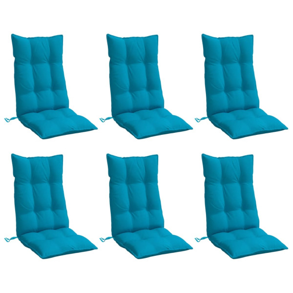 Almofadões cadeira encosto alto 6 pcs tecido oxford azul-claro M 3